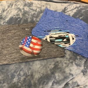 Two boys tek gear sleeveless sports shirts, L